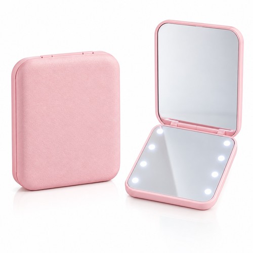 Led travel makeup mirror - led,