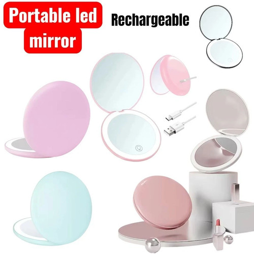 Led travel makeup mirror - makeup,