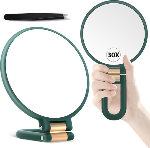 Handheld magnifying mirror - handheld,