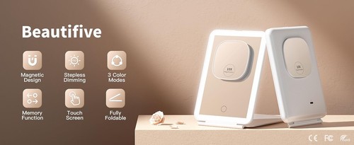Lighted travel makeup - lighted, mirror