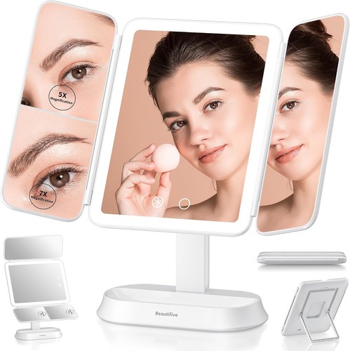 Lighted makeup mirror - makeup, led