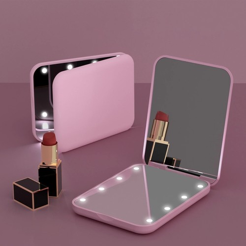 Mini led travel makeup compact - led,