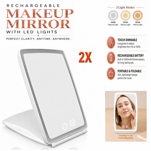 Travel makeup mirror - 2x,