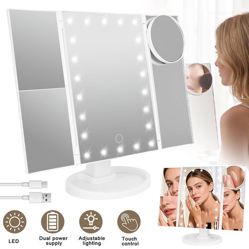 Makeup mirror with led light - mirror,