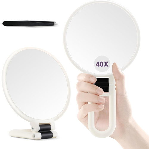 40x magnifying mirror hand - magnifying, mirror,