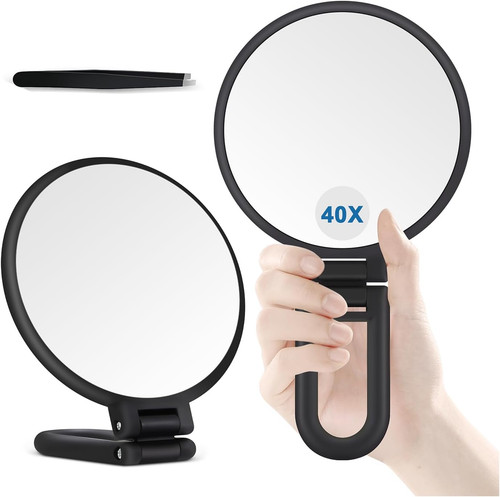 40x magnifying mirror hand - magnifying, mirror,
