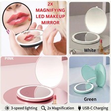 LED Light Makeup Mirror 2X