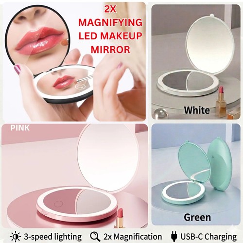 Led light makeup mirror - light, 2x