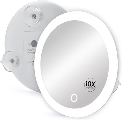 Compact 10x magnifying mirror - magnifying,
