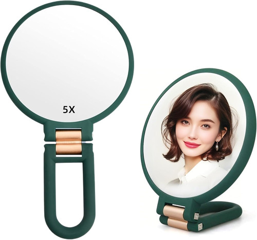 Handheld mirror with - 1x,