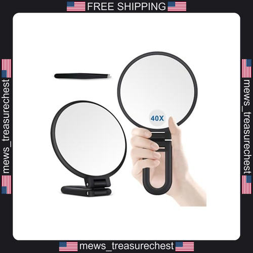 Magnifying hand mirror 40x - mirror, 40x/1x